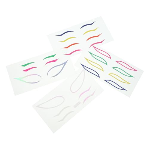 KESYOO 4セット防水眼線シール 女性用パーティー装飾アイメイクステッカ