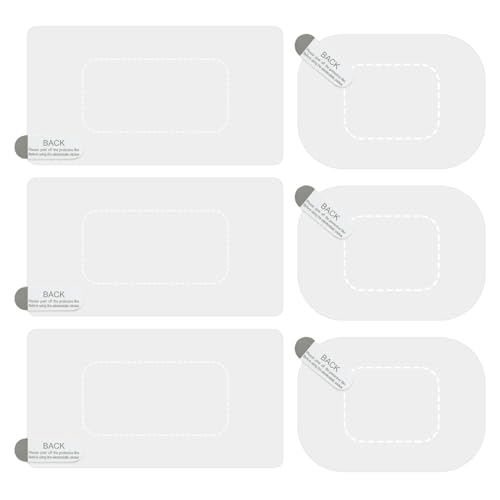 6 protectores de parabrisas – Adhesivo para cámara de salpicadero | Calcomanías electrostáticas para cámaras de salpicadero, hoja de película transparente para soporte de cámara, película adhesiva