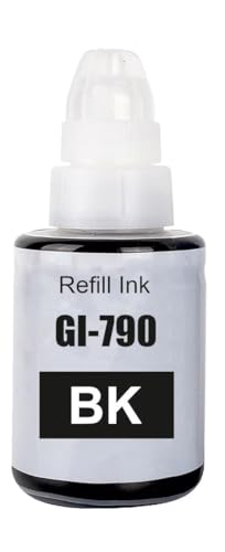 Image of GI-790 Compatible for Canon Pixma Ink Suitable for G1000, G1010, G1100, G2000, G2002, G2010, G2012, G2100, G3000, G3010, G3012, G3100, G4000 Printers (GI-790 Black Ink 1 Pcs)