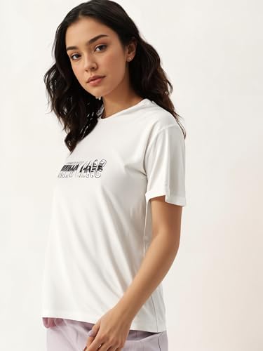Image of Mack Jonney Oversized | Loose Fit | Half Sleeves 100% Cotton Round Neck Printed T-Shirt for Women-Mack640755