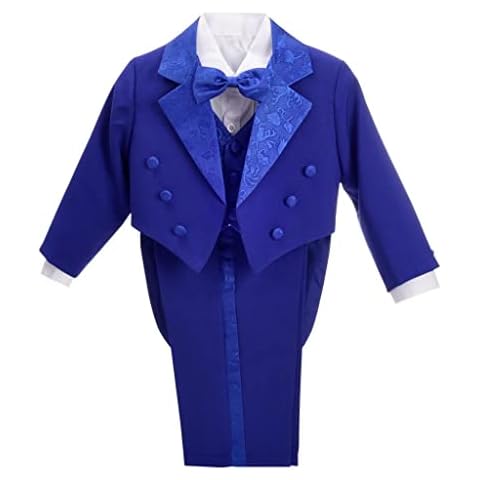 Lito Angels Baby Anzug Set für Jungen, 5 Teiliges Smoking Hochzeit, Königsblau, Größe 9-12 Monate 80 Cover