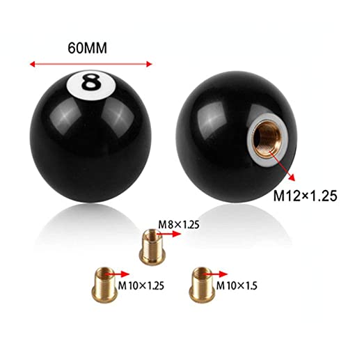 image for RYANSTAR RACING RYANSTAR Shift Knob Black 8 Ball Billiard Acrylic Gear