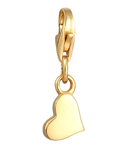 Colgante de corazón en plata de ley 925 dorada para mujer y niña