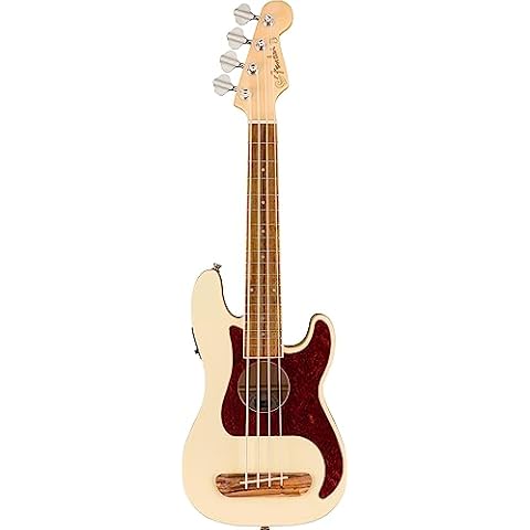 Fender Fullerton Precision Bass Ukulele in Olympic White Cover
