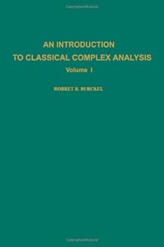 Hardcover An introduction to classical complex analysis. Volume I, Volume 82-I (Pure and Applied Mathematics) Book