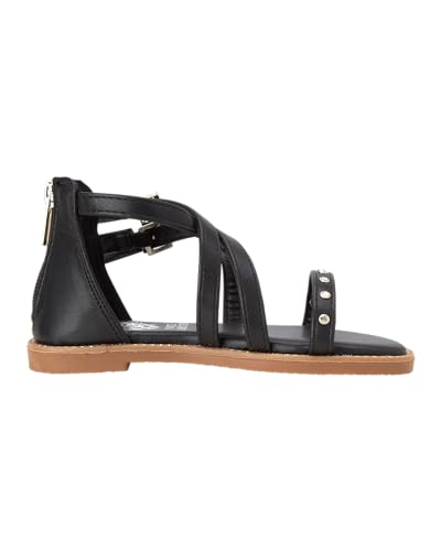 Vince Camuto Girls' Sandals - Open Toe Summer Shoes Flat Strappy Gladiator Sandals with Back Zipper and Adjustable Buckles3