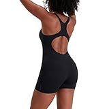 Speedo Women's Endurance+ Legsuit Swimsuit| Chlorine Resistant | Swim Fitness | Training | Holiday, Black, 34 - Image 9