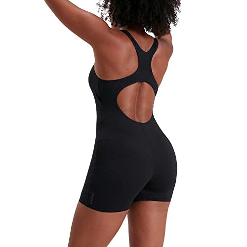 Speedo Women's Eco Endurance+ Legsuit Swimsuit| Chlorine Resistant | Recycled Fabric | Swim Fitnes | Training | Holiday, Black, 4444 - 9