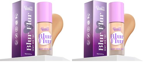 Image of Glam21 Blur Flur Dewy Skin Tint Foundation |Luminous Finish, Lightweight, Waterproof & SPF30 |Featherlight & Buildable | Infused with Hyaluronic Acid, Niacinamide & Vitamin C | 30gm,Beige-03