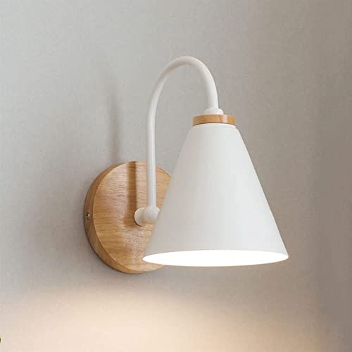 Reflexor de baño luz WQHPLMD aplique de pared interior con madera E27 iluminación decorativa