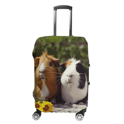 Guinea Pigs Funny Luggage Cover, Washable Elastic Suitcase Cover Protector Fit 18-32 Inch Luggage