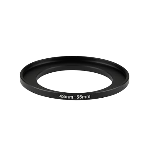 Image of 43-55mm Step-Up Ring Adapter, 43mm to 55mm Step Up Filter Ring for 43mm Lens Install 55mm ND CPL UV Camera Lens Filter(43mm-55mm)