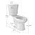 Two Piece Toilet with 17" ADA Height, Elongated Ceramic Bowl without Lid -Dual Flush, CUPC Certified, Water Efficient