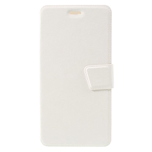 compatibile con HUAWEI NOVA SMART DIG-L21 HONOR 6C DIG-L21HN DIG-L01 CUSTODIA cover STAND FLIP libro magnetica GEL silicone tpu protezione eco pelle portafoglio porta carte BIANCO