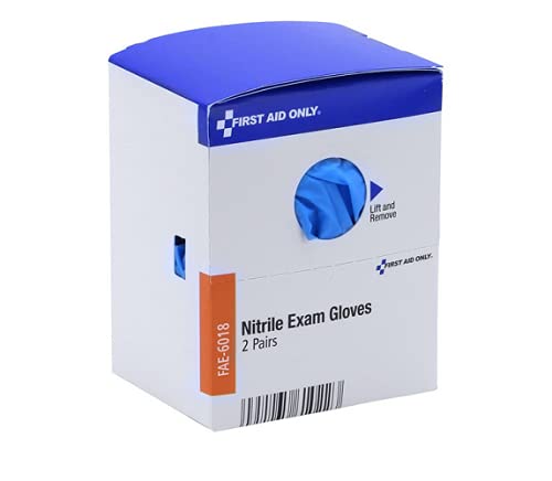 First Aid Only SmartCompliance Refill Nitrile Gloves, 2 Pairs per Box
