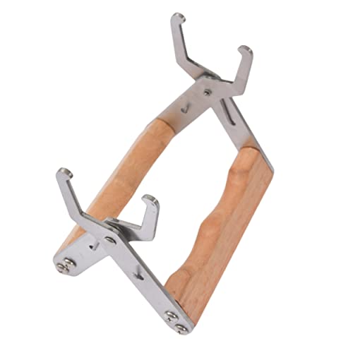 Bee-Frame-Holder-Wooden-and-Stainless-Steel-Bee-Hive-Frame-Holder-Grip-Tool-for-Easy-Beekeeper-Equipment-Handling-and-Lifting-Beekeeping-Tool