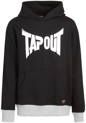 Tapout Boys' Sweatshirt - Active French Terry Pullover Wrestling Hoodie (Size: 8-20), Size 4, Black #TOP20