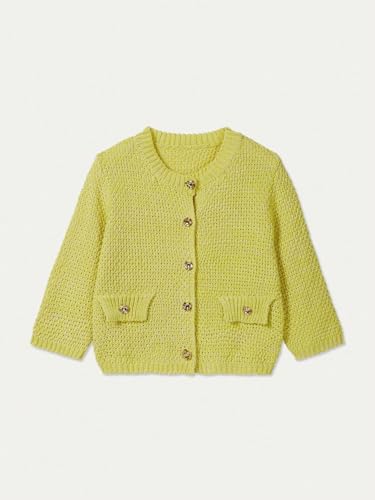 GORGLITTER Women's 3/4 Sleeve Cardigans Tweed Button Up Short Cardigan Sweaters Trendy Fall Outfits 2025 Dressy Casual 5