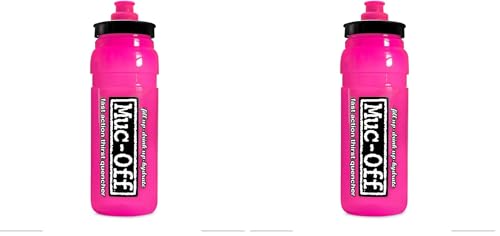 Muc-Off Gourde Sport Elite Fly Rose, 550 Millilitres - Bidon Eau Sport léger, sans BPA, avec Bouchon Ergonomique pour un meilleur Écoulement du Liquide -...
