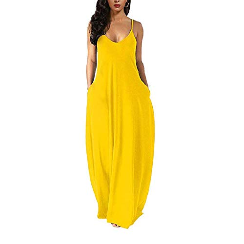 Preisvergleich Produktbild NOBRAND Damen Strapskleid im Sommer 2020 Gr. Small, gelb