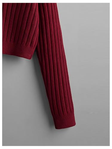 Image of SweatyRocks Women's Long Sleeve Button Front V Neck Soft Cardigan Sweaters
