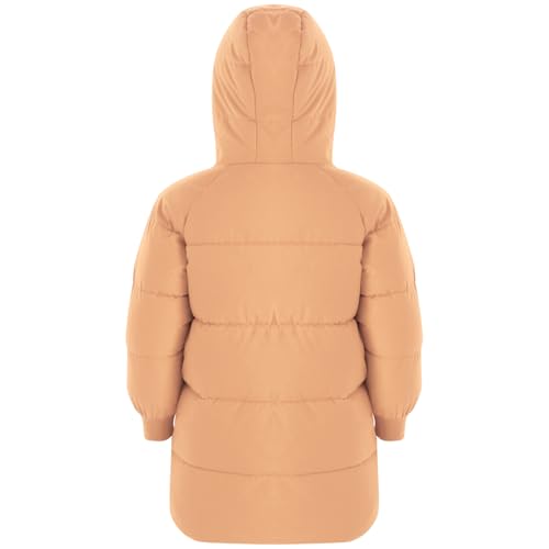 Toddler Boys Girls Hooded Puffer Jackets Lightweight Winter Coats Thick Padded Outerwear Orange 4-5 Years4