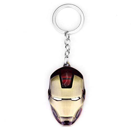 Marvel Iron Man Mask Keychain Super Hero The Avengers Fashion Enamel Metal Pendant Key ring chaveiro llaveros Trinkets