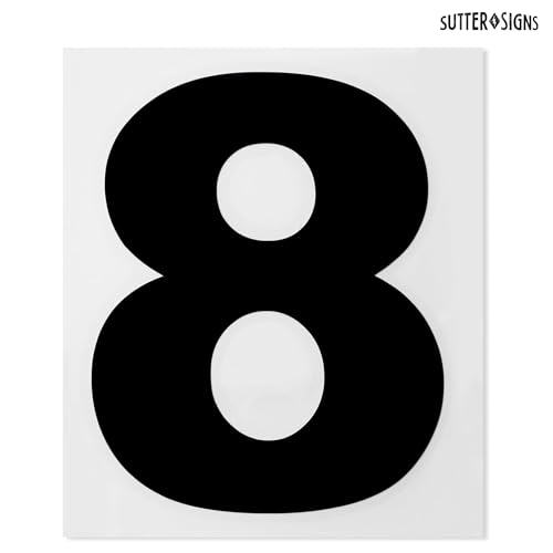 Black Vinyl Numbers 6 Inch, 0-9 | Weatherproof Mailbox Numbers, House Numbers for Outside | Large Number Sticker Decals for Address, Door, Vehicle