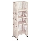 サンコープラスチック(SankoPlastic) 収納 eラック RL-22 幅36.3×奥行28.8×高さ105.7cm ランドセル ベージュ キャスター付き 日本製 ケース スタッキング 整理整頓 スペース 有効利用 シンプル 433572