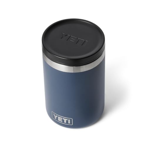 YETI Rambler 16 oz (473 ml) Insulated Food Jar (Navy) Leakproof Stainless Steel Food Flask for Hot & Cold Meals Dishwasher Safe Soup Flask with MagVent Lid 5 Year Warranty