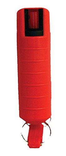 Pepper Shot 1.2% MC 1/2 oz pepper spray hard case belt clip and quick release keychain red