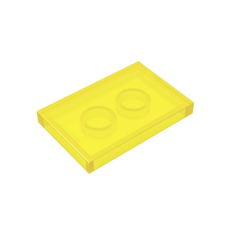 XYEIUGO GDS-1039 26603 Foundation Plate Tile 2x3, Trans Yellow, 50 PCS