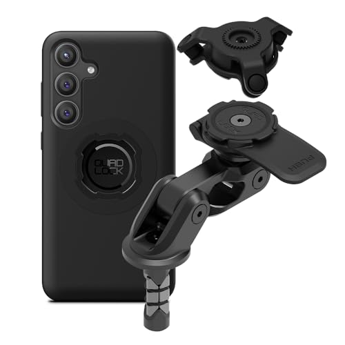 Image of Quad Lock Motorcycle Fork Stem Mount PRO Kit with Vibration Dampener and MAG Phone Case for Galaxy S24+