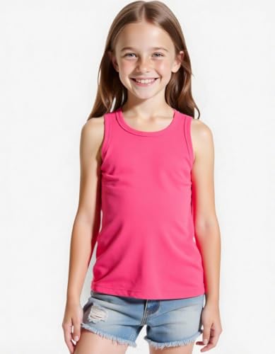 2T-12Y Baby Toddler Girl Tank Tops Sleeveless Undershirt Kids Solid Color Shirt Casual Tee2