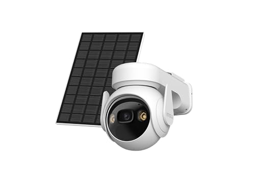 Corrente continua con pannello solare: dotato di un pannello solare da 3 W, la fotocamera carica continuamente per una protezione non-stop, eliminando frequenti cariche della batteria.