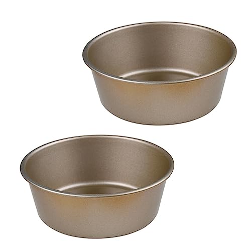 VINTORKY 2piezas Moldes Redondos Molde Para Hamburguesas Pequeños Al Para Hacer Pasteles Postres Panecillos Pudines Tartas De Queso Regalos Perfectos Repostería Diaria