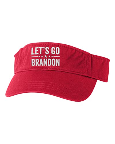 One Size Red Visor Classy Let's Go Brandon Embroidered Visor Dad Hat