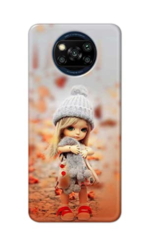 Image of PRINTFIDAA Doll Cute Girl Amazing Beauty Little Kid Child Playing Hard Back Cover for Poco X3 Back Cover -(P6) KAT1001