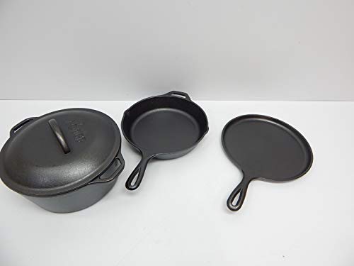 Lodge Cast Iron 4-Piece Cookware Set, Black