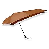 Senz° Mini Windproof Umbrella, Manual Folding, 91 x 91 cm - Sudan Brown