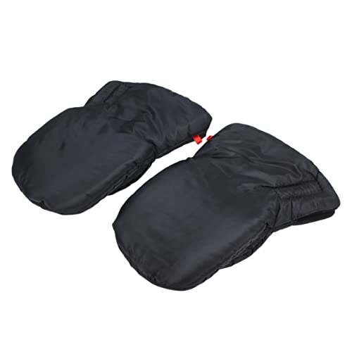 Beatifufu Large Size Winter Gloves Windproof Stroller Hand Muff Strong Touch Fasteners for Mom Warm Thermal Gloves