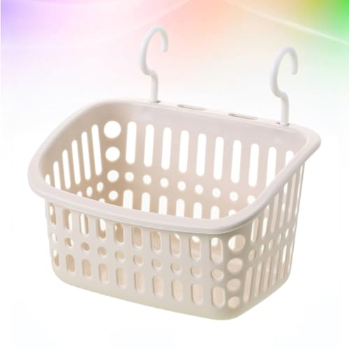 Cesta de plástico para almacenamiento rectangular calada para organizador baño 8