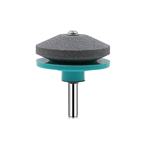 Lawn Mower Sharpener, 4pcs Universal Lawnmower Faster Grinder Drill Sharpener, Grindstone Garden Grinding Tools Stone Sharpener Wheel for Drill, Green