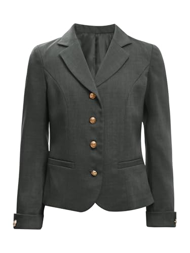 Kids Girls Formal Blazer Jacket Long Sleeve School Uniform Solid Color Lapel Collar Button Down Shirts Outerwear3