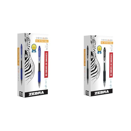 Bolígrafos Zebra Pen Sarasa Dry X20 Gel Retráctil x12