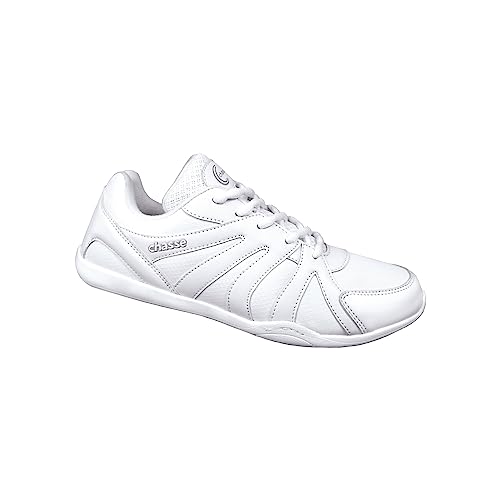 chassé Surge Womens Cheerleading Sneaker - White Low Profile Cheer Shoe - Adult Sizes