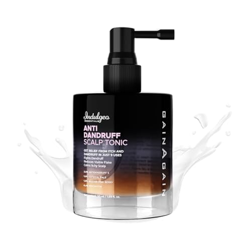 Indulgeo Essentials Anti Dandruff Scalp Tonic No Rinse Spray For Healthy Itch Free Scalp | Soothes & Balances Scalp | Dandruff Remover | For Men & Women- 50ml