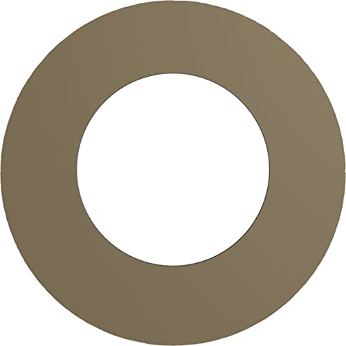Image of Ekena Millwork CM10CLBPS 10 5 /8 inchOD X 5 3 /4 inchID X 1 /2 inchP Claremont Ceiling Medallion Fits Canopies Up to 7 inch, Black Pearl
