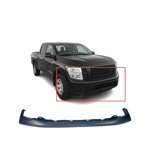 Image of FitParts Compatible with Nissan Titan 2017-2019 Front Upper Bumper Cover | Primed, Ready to Paint, OEM 62025EZ40H, NI1014102