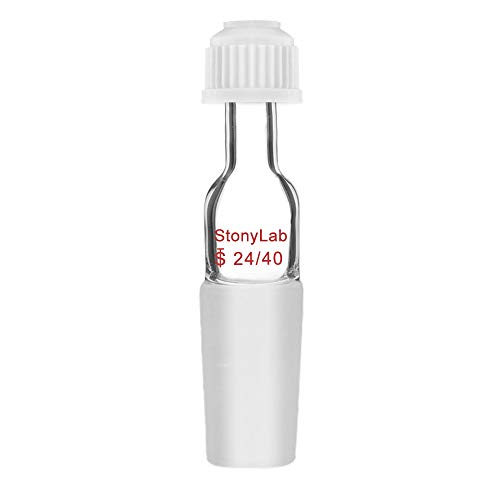 StonyLab Thermometer Inlet Adapter with 24/40 Inner Joint, 80mm Height, for Distillation Apparatus